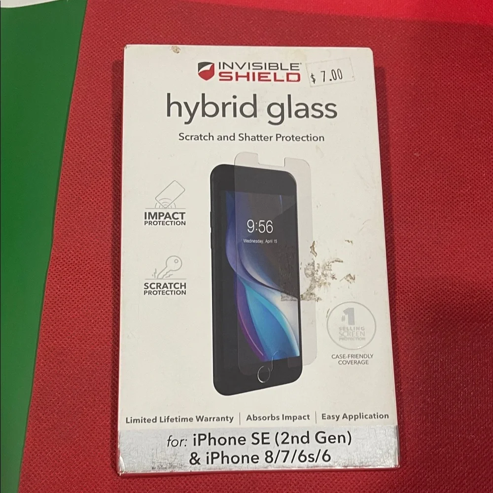 Hybrid Glass Screen Protector for iPhone SE & iPhone 8/7/6s/6 - White